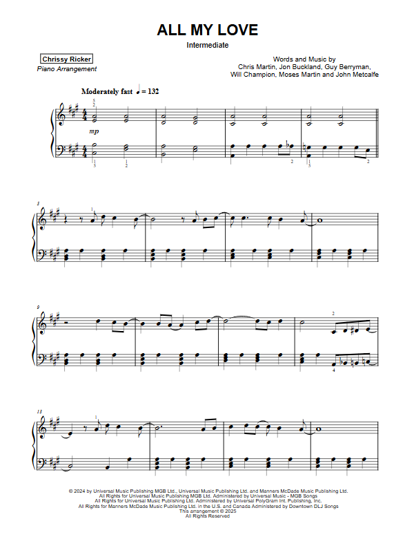 All My Love Sample Page