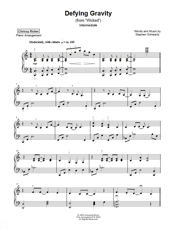 Defying Gravity Sample Page