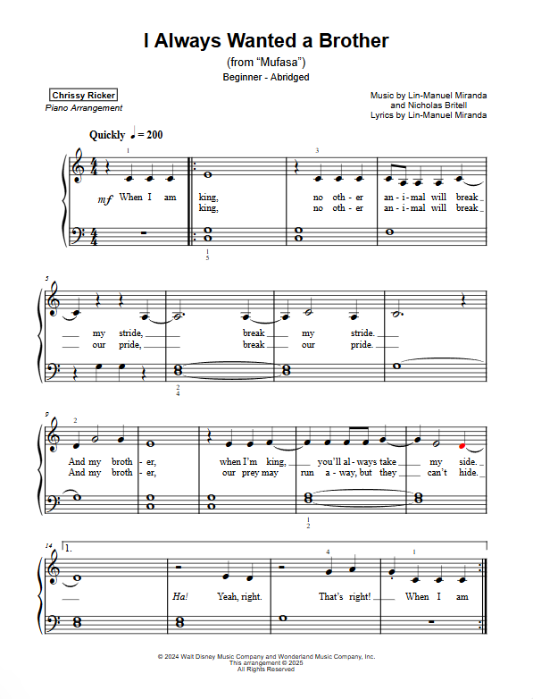 I Always Wanted a Brother Sample Page
