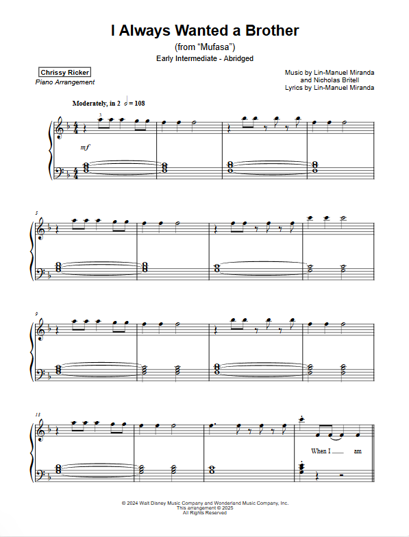 I Always Wanted a Brother Sample Page