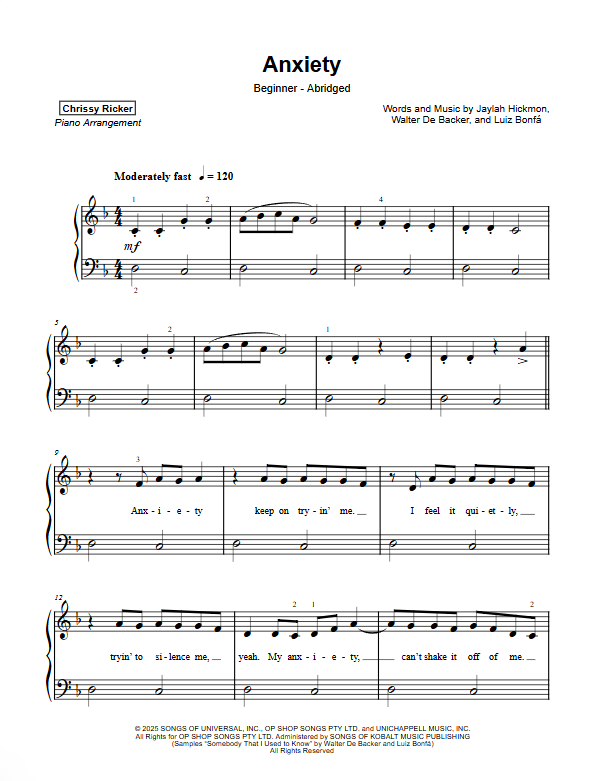 Anxiety Sample Page
