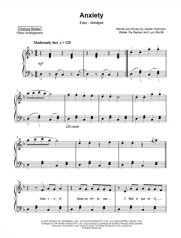 Anxiety Sample Page