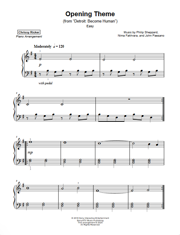 Detroit: Become Human (Opening Theme) Sample Page