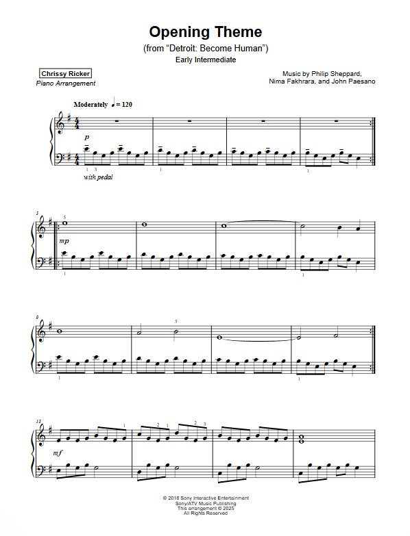 Detroit: Become Human (Opening Theme) Sample Page