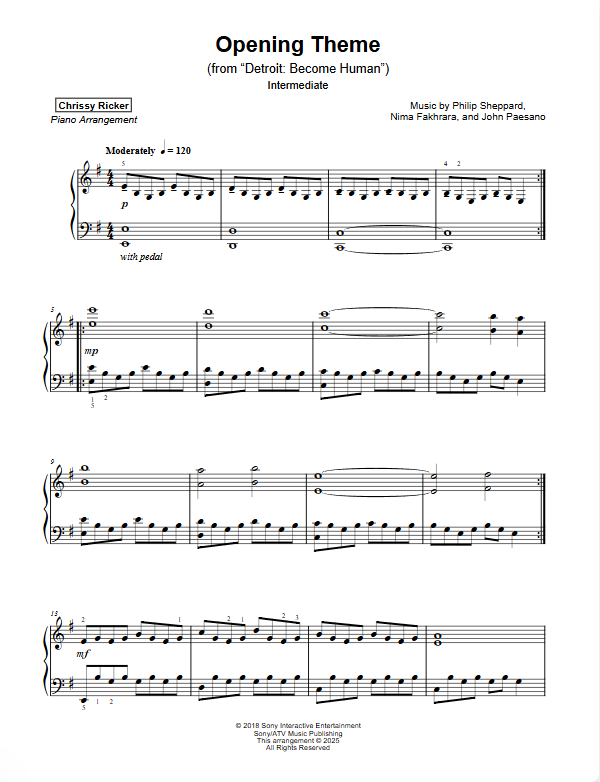Detroit: Become Human (Opening Theme) Sample Page