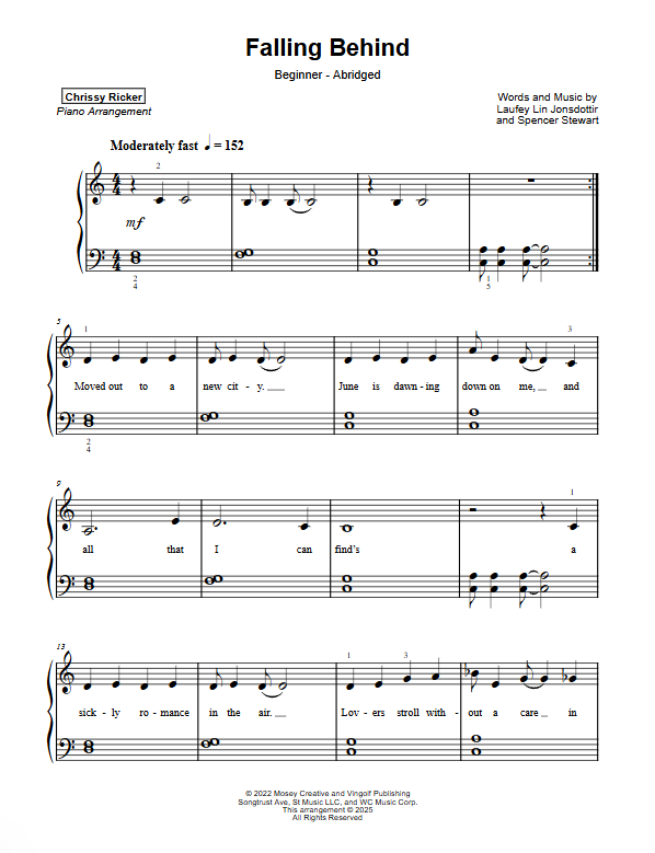 Falling Behind Sample Page