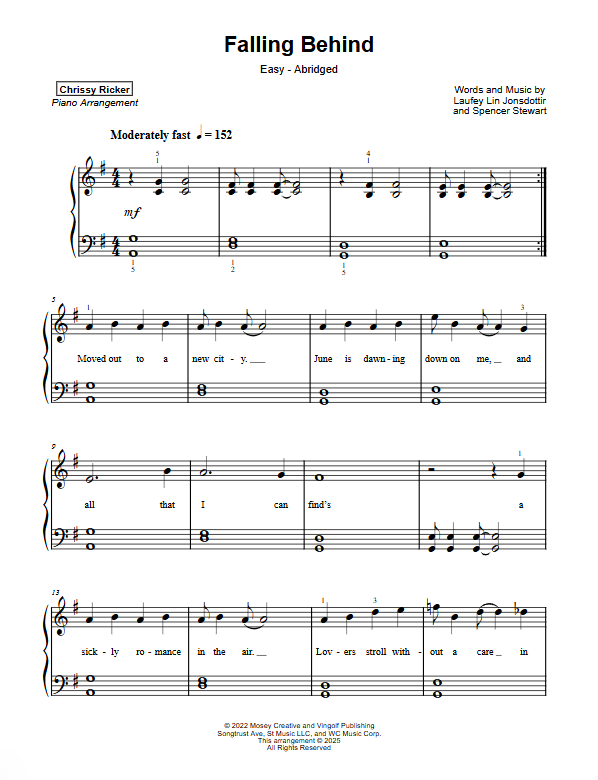 Falling Behind Sample Page
