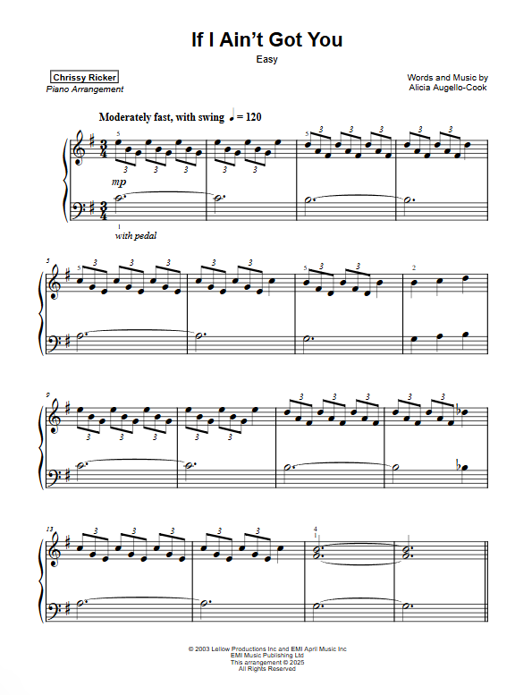 If I Ain't Got You Sample Page