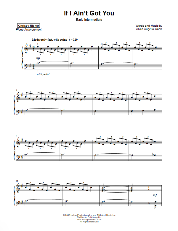 If I Ain't Got You Sample Page