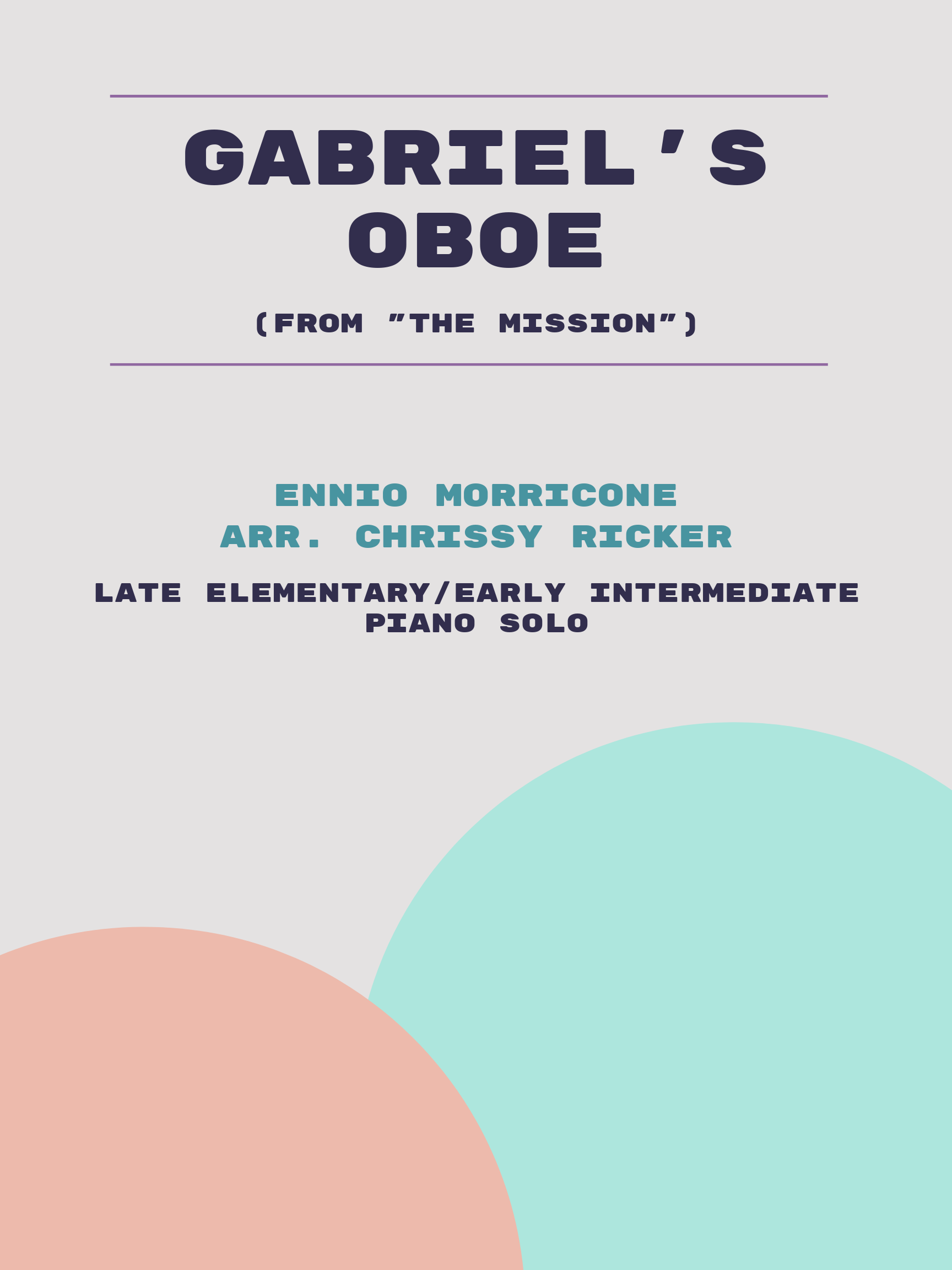 Gabriel's Oboe by Ennio Morricone