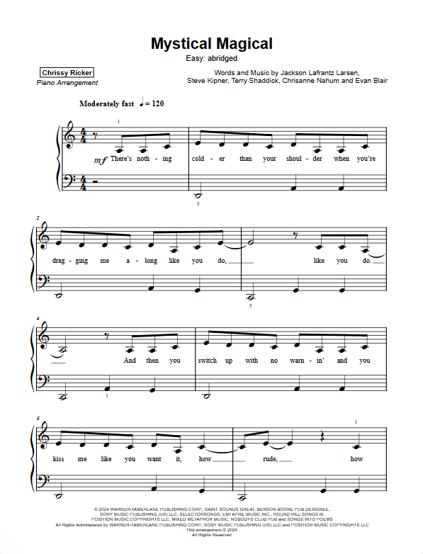 Mystical Magical Sample Page