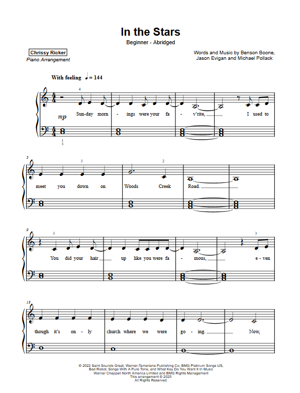 In the Stars Sample Page