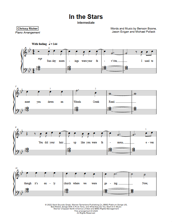 In the Stars Sample Page