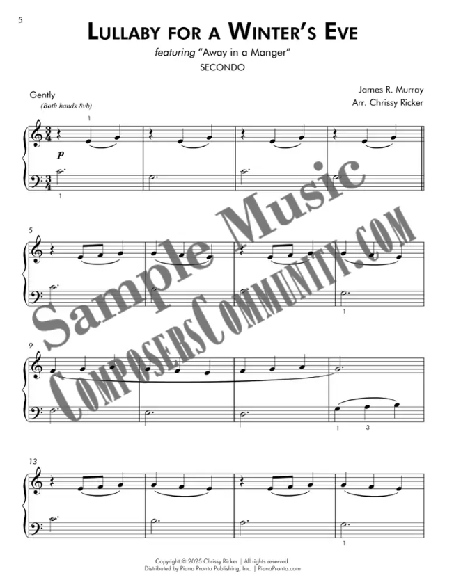 Lullaby for a Winter's Eve Sample Page