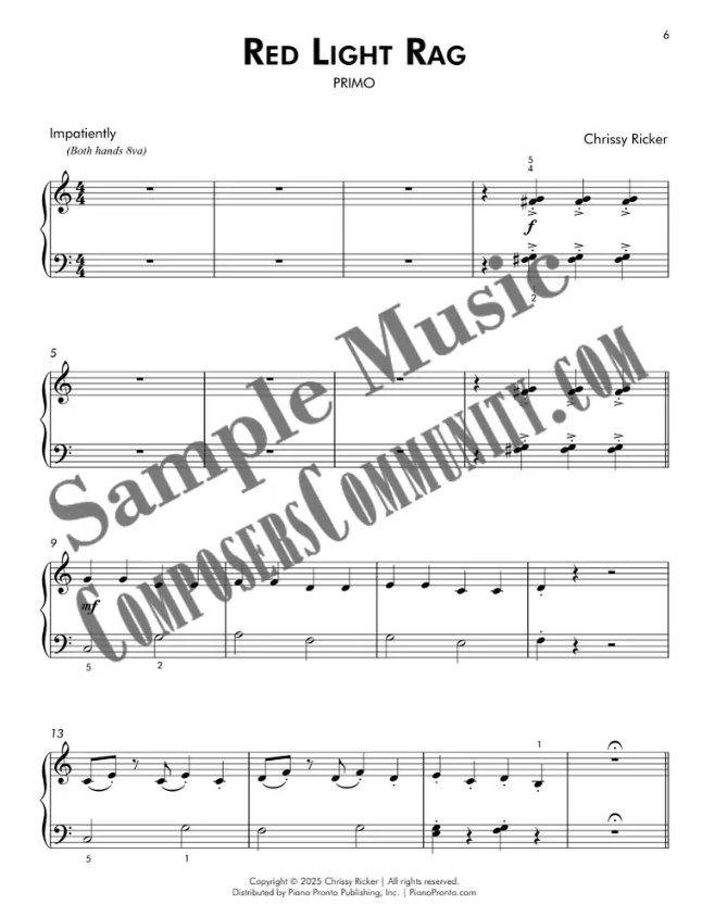 Red Light Rag Sample Page