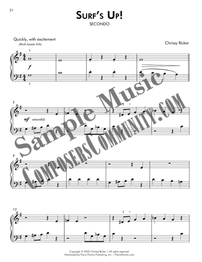 Surf's Up! Sample Page