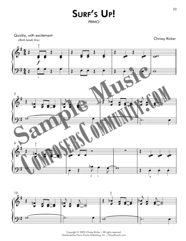 Surf's Up! Sample Page