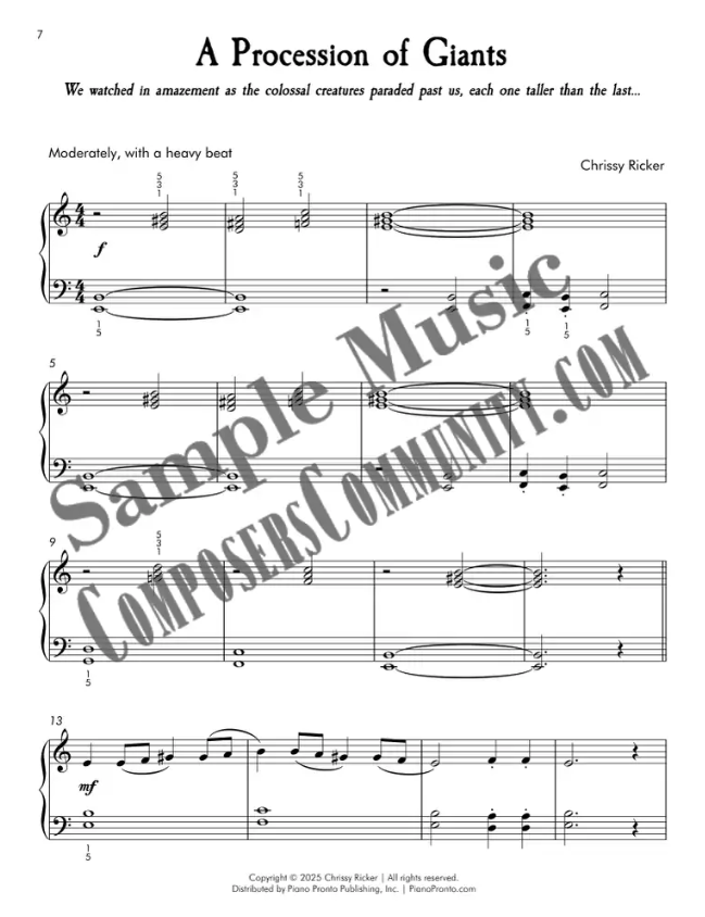 A Procession of Giants Sample Page