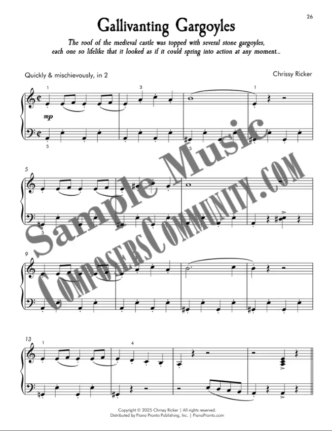 Gallivanting Gargoyles Sample Page
