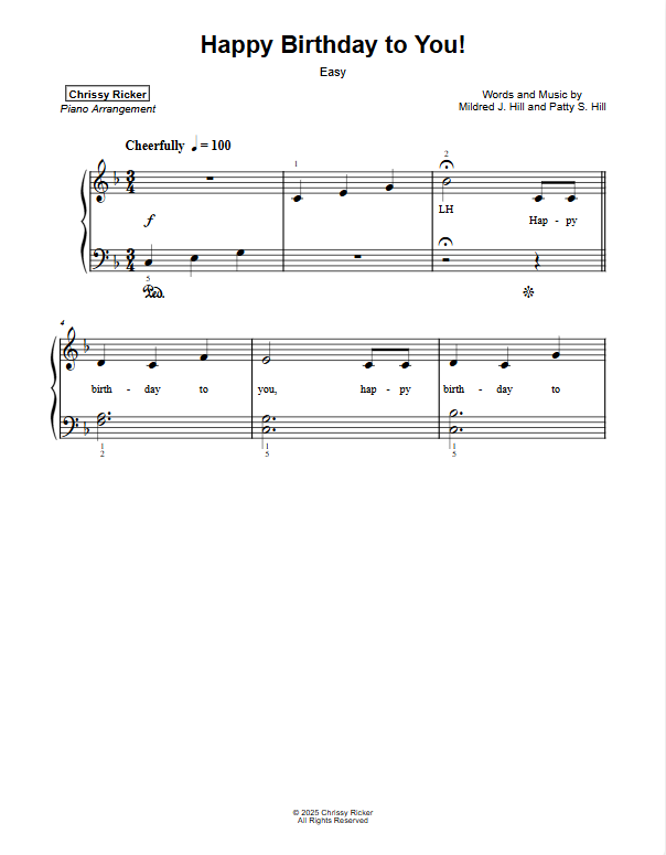 Happy Birthday to You! Sample Page