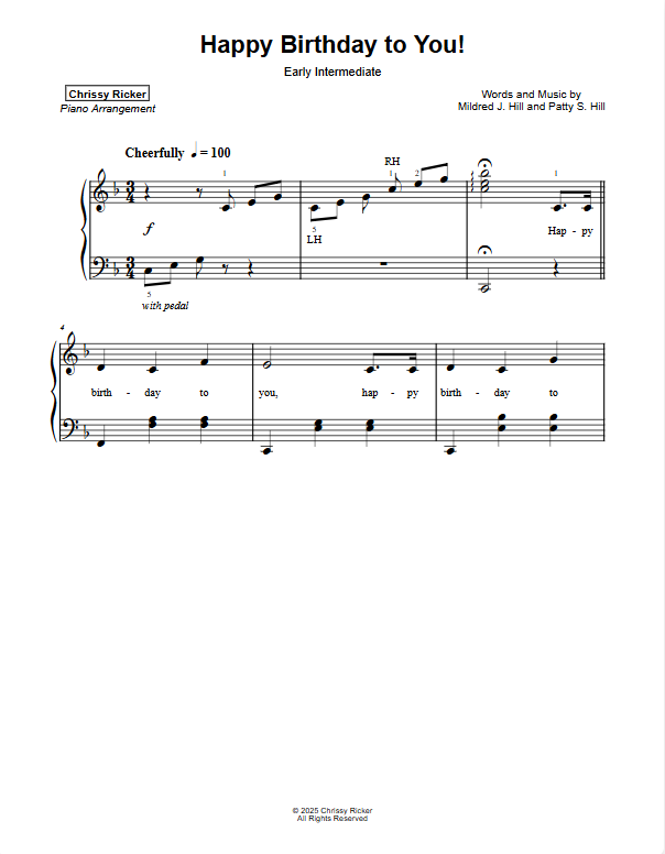 Happy Birthday to You! Sample Page