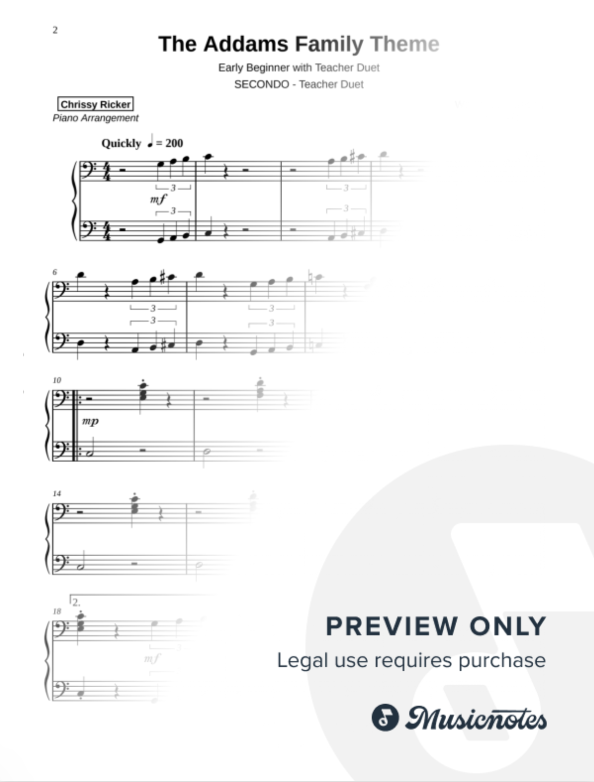 The Addams Family Theme Sample Page