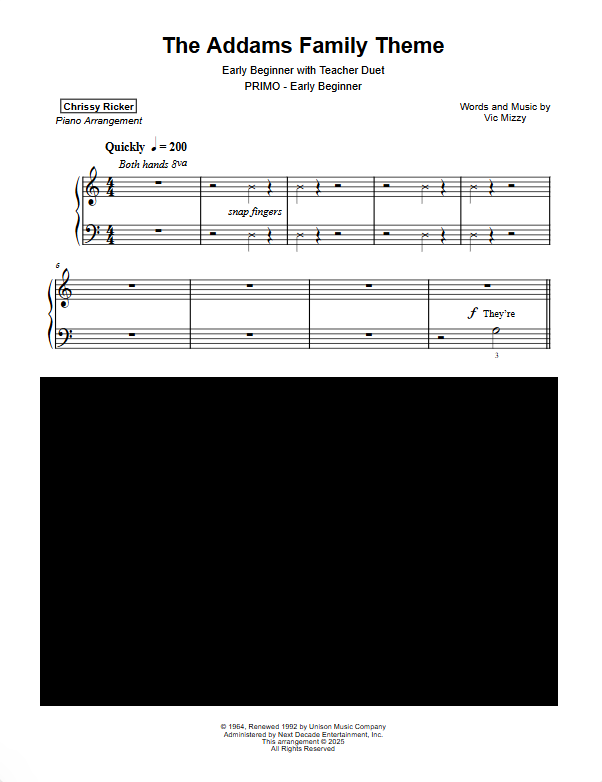 The Addams Family Theme Sample Page