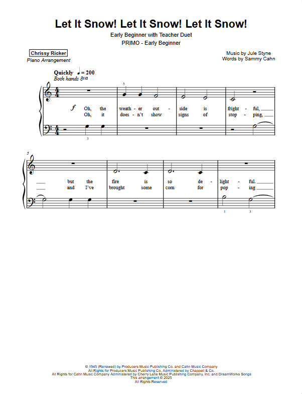 Let It Snow! Let It Snow! Let It Snow! Sample Page