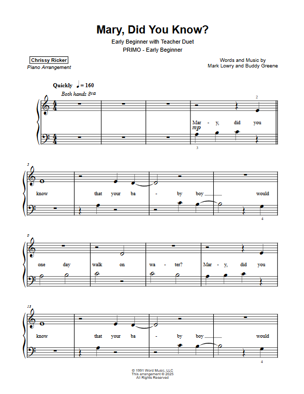 Mary, Did You Know? Sample Page