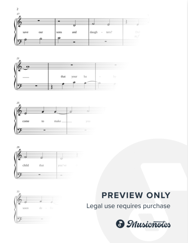 Mary, Did You Know? Sample Page