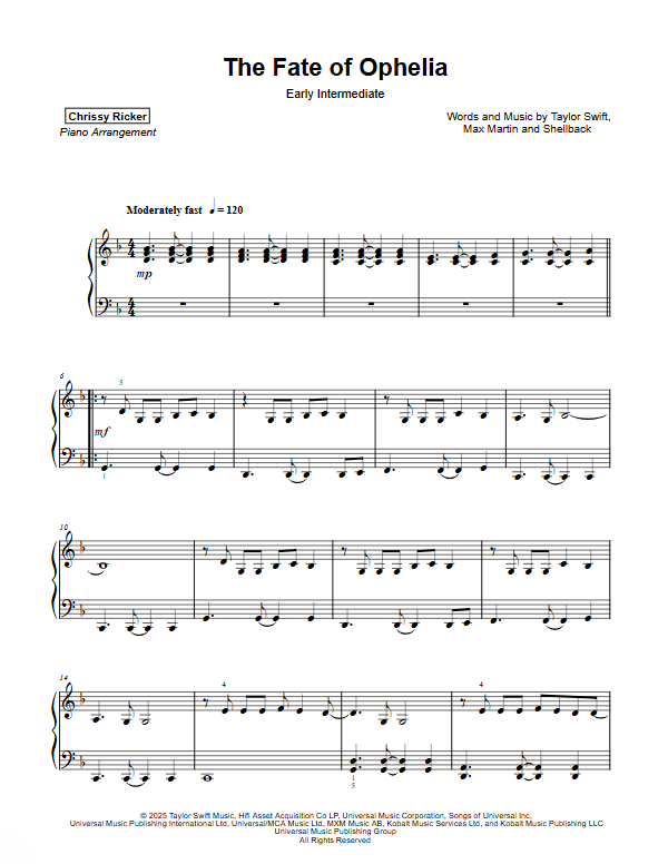 The Fate of Ophelia Sample Page