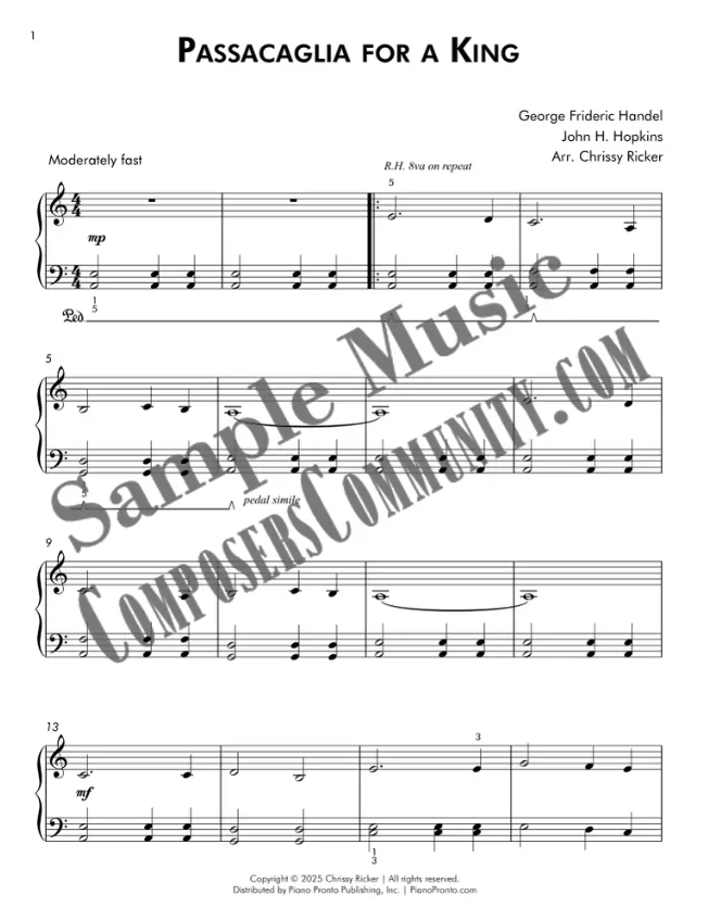 Passacaglia for a King Sample Page