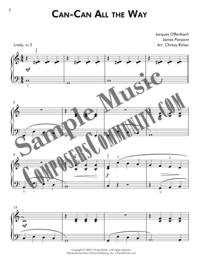 Can-Can All the Way Sample Page