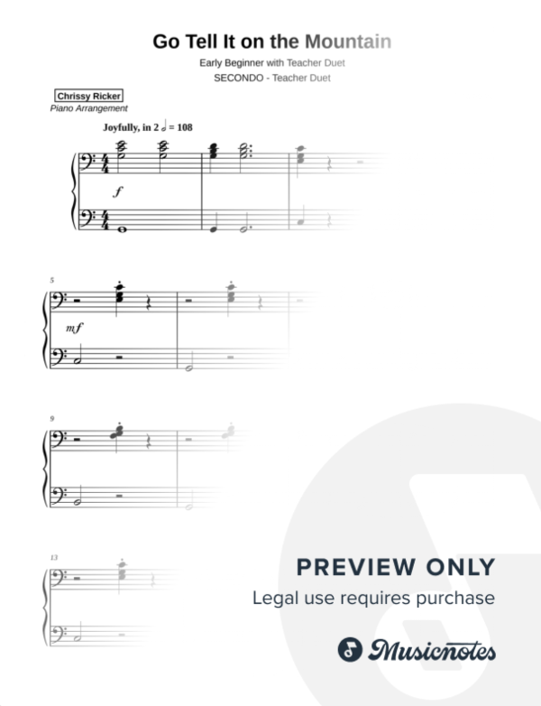 Go Tell It on the Mountain Sample Page