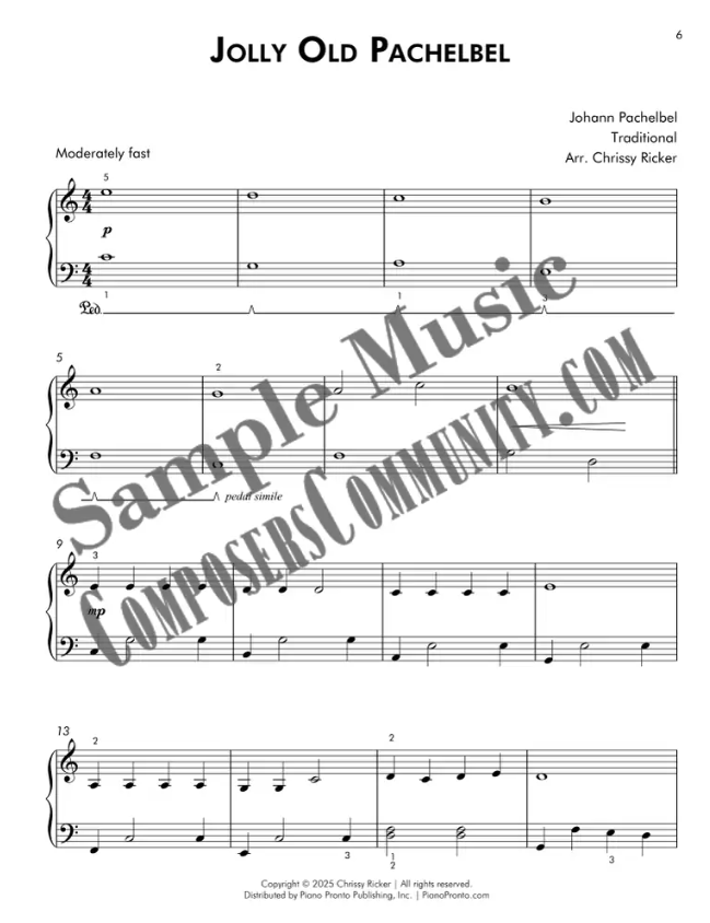 Jolly Old Pachelbel Sample Page