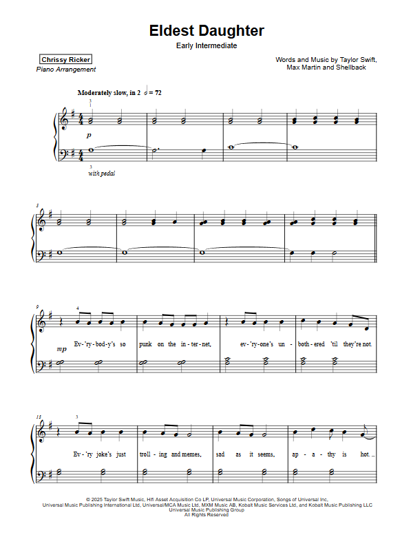 Eldest Daughter Sample Page