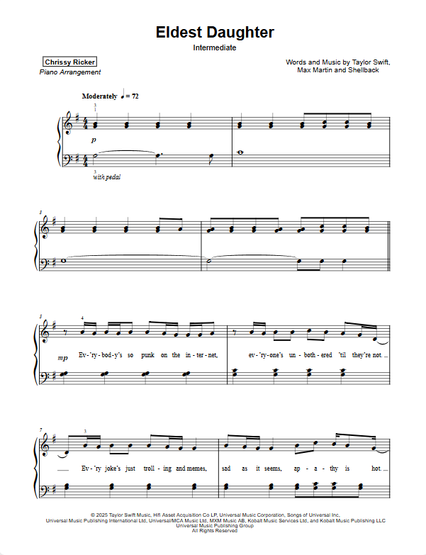 Eldest Daughter Sample Page