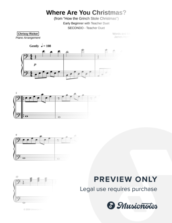 Where Are You Christmas? Sample Page