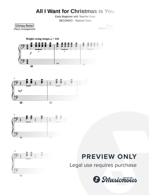 All I Want for Christmas is You Sample Page