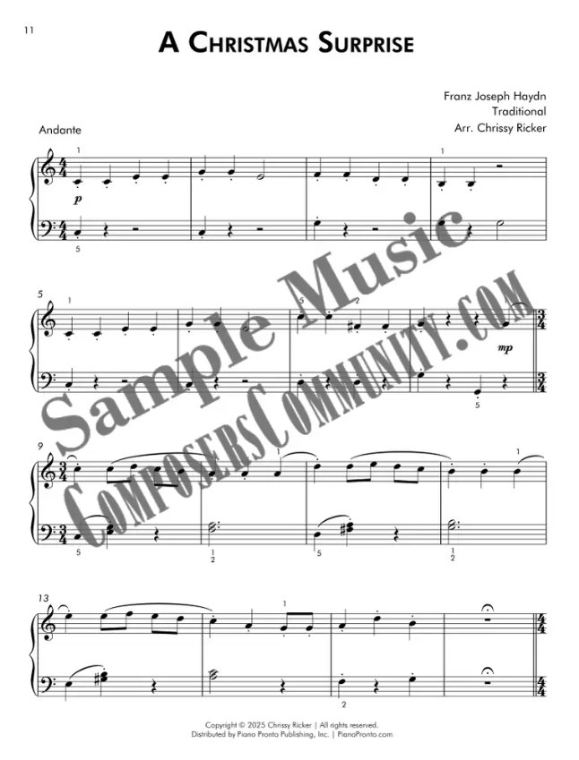 A Christmas Surprise Sample Page