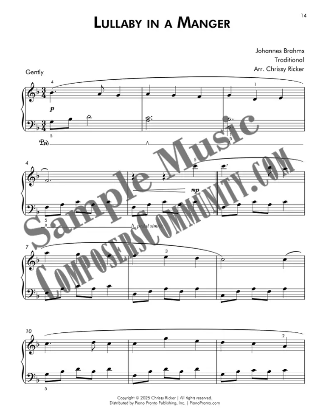Lullaby in a Manger Sample Page