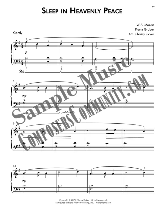 Sleep in Heavenly Peace Sample Page