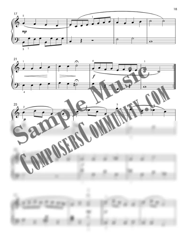 A Yuletide Sonatina Sample Page