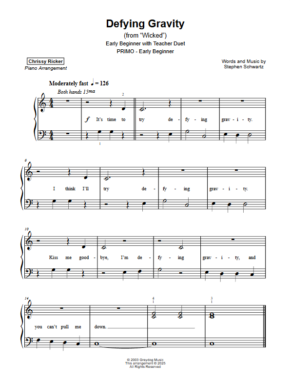 Defying Gravity Sample Page