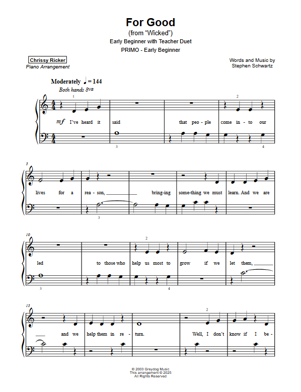 For Good Sample Page