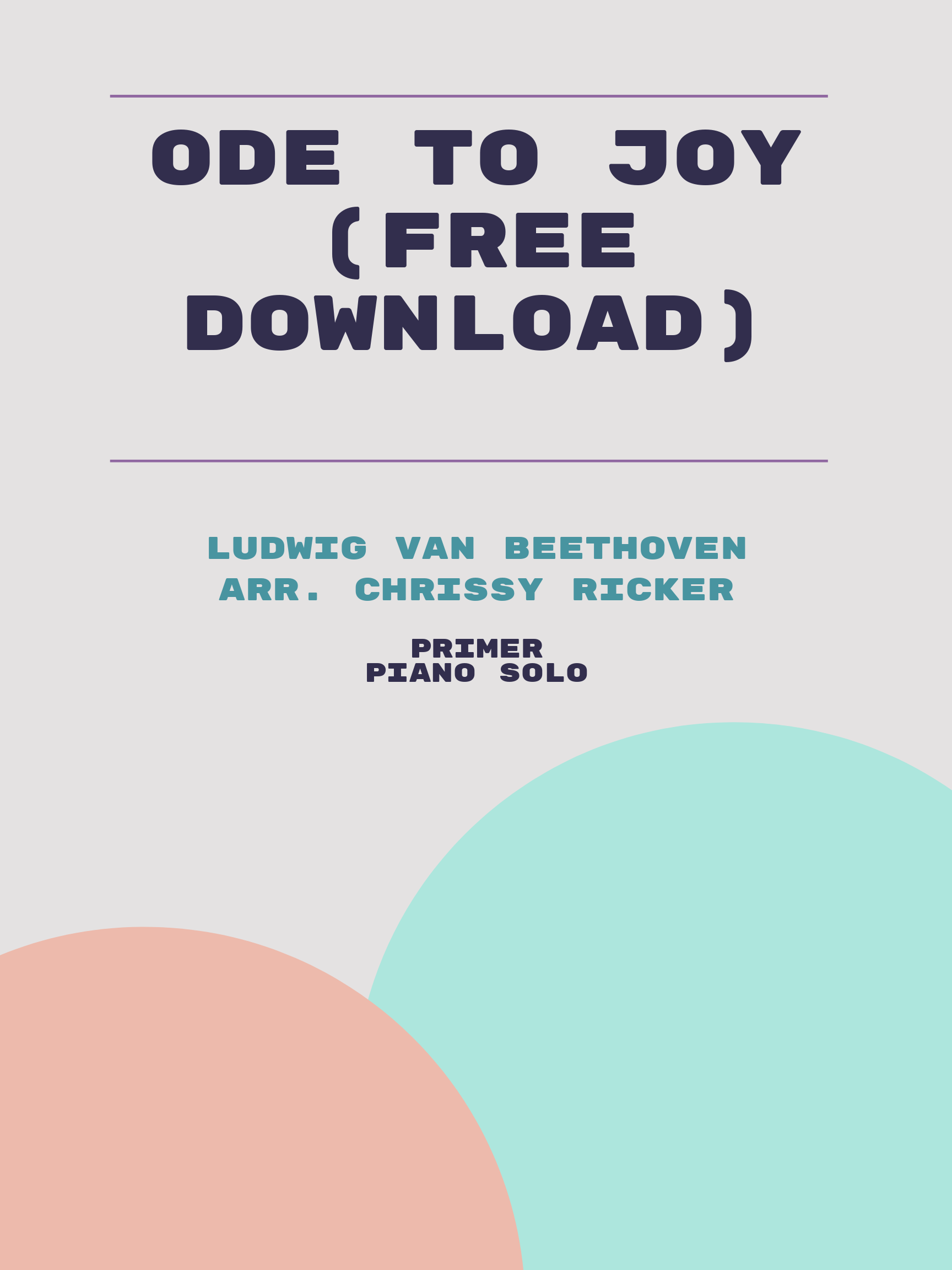 Ode to Joy (free download) by Ludwig van Beethoven