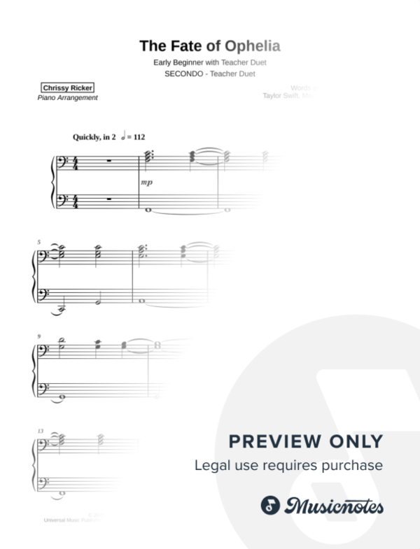 The Fate of Ophelia Sample Page
