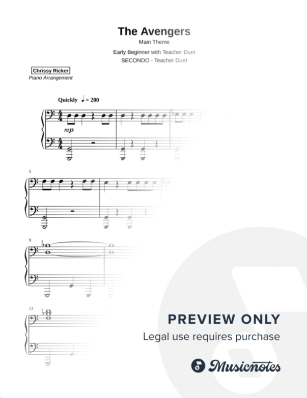 The Avengers (Main Theme) Sample Page