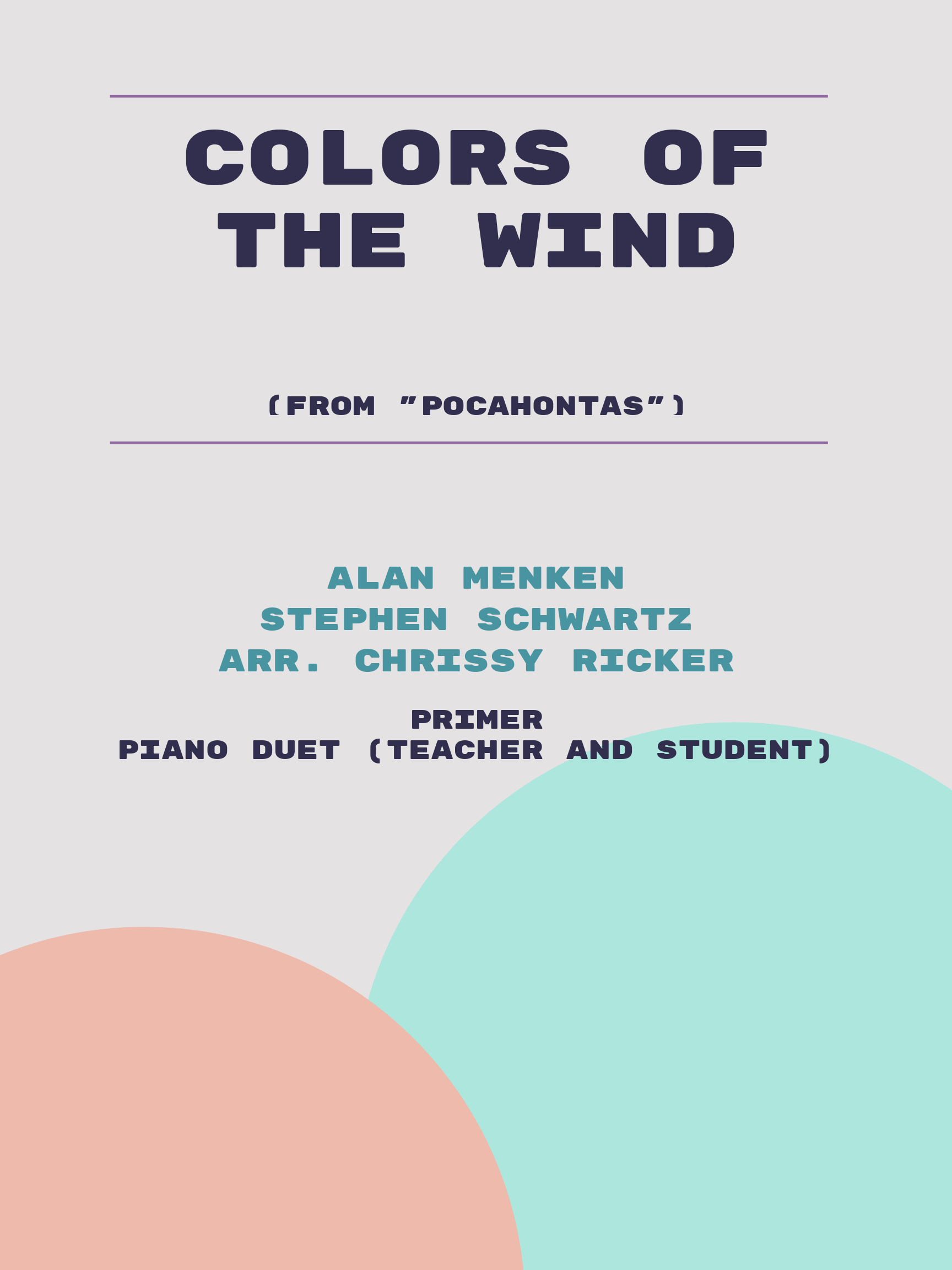Colors of the Wind by Alan Menken, Stephen Schwartz
