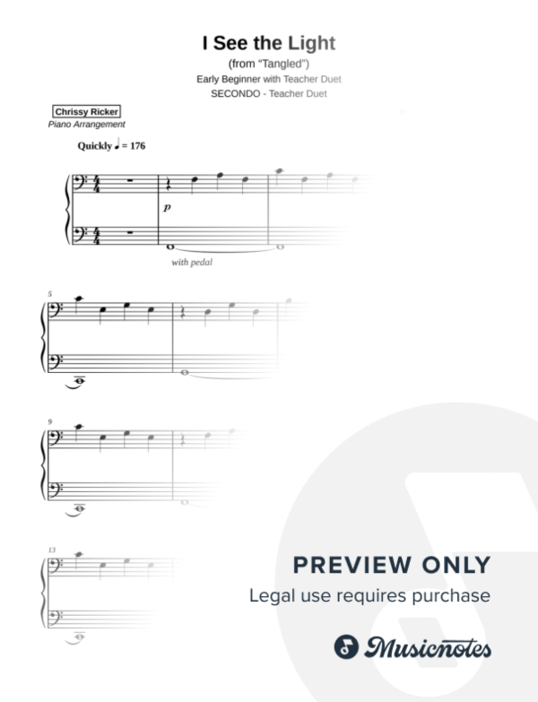 I See the Light Sample Page